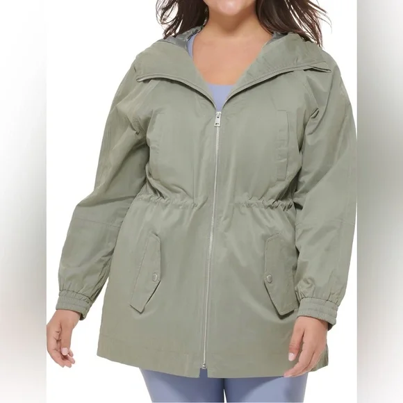 Levi's Women's Plus Size
Green Cinch Waist Hooded Jacket Size 4X - Picture 1 of 12